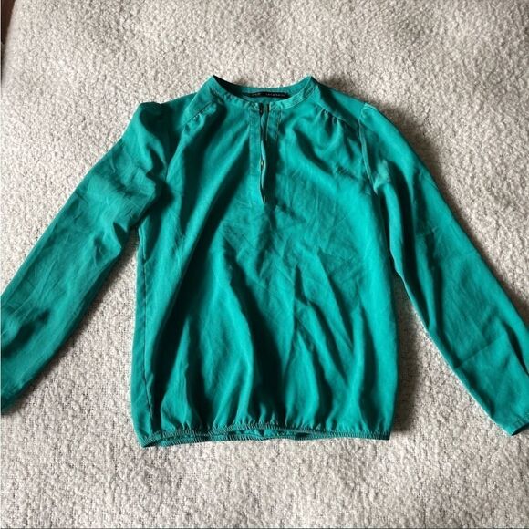 Zara small green blouse - Picture 1 of 7